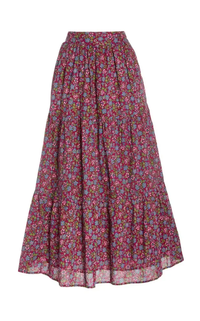 Printed chiffon skirt
