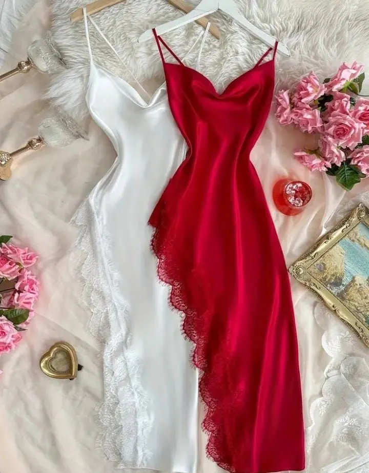 One-Side Drape Silk Maxi